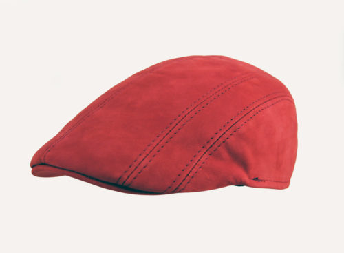 gorra cuero roja