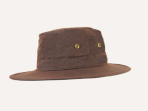 Sombrero encerado marrón lluvia