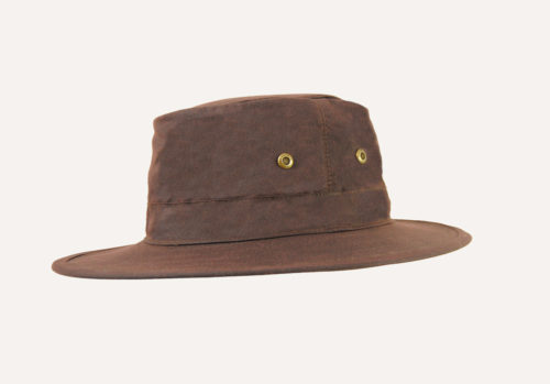 Sombrero encerado marrón lluvia