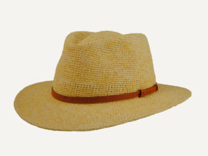 sombrero de papel en crochet estilo australiano