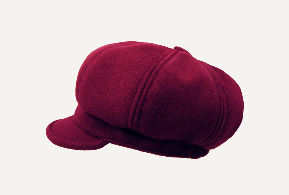 gorra burdeos mujer en gajos