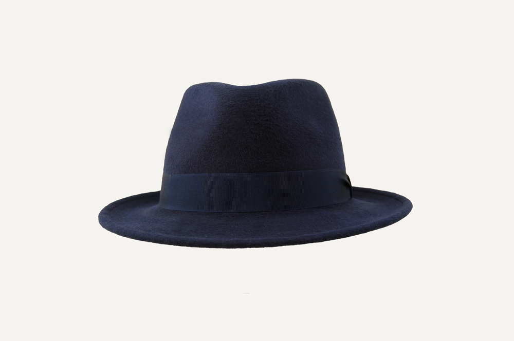 sombrero lana azul clásico