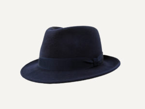 sombrero lana azul clásico