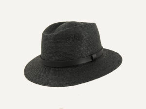 sombrero negro rafia