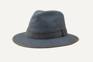 Sombrero Algodón con protección solar azul
