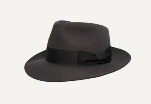 Sombrero Clásico pelo conejo gris