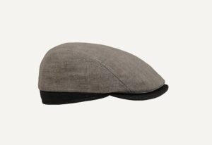 gorra de lino gris