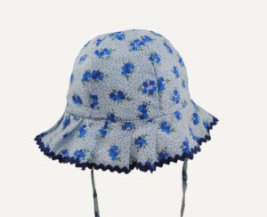 sombrerito de tela azul
