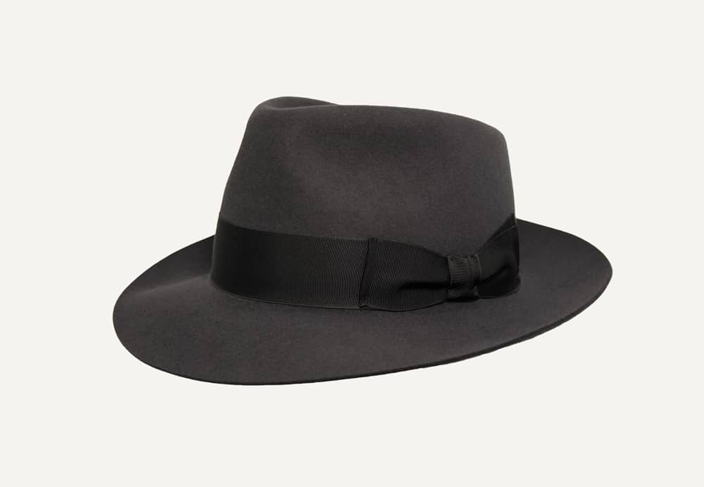 Sombrero Clásico pelo conejo gris