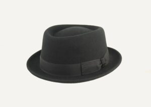 Pork PIe negro de lana indeformable