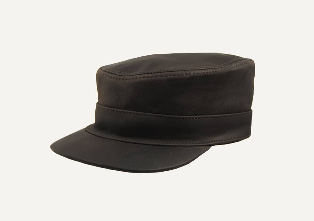 Gorra piel en color marron